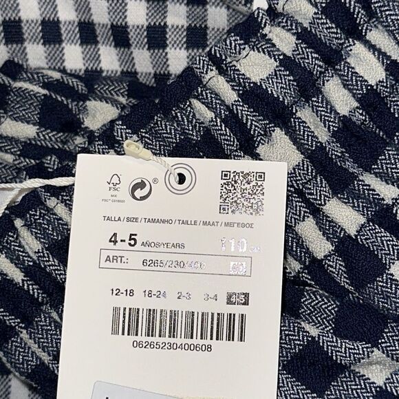 ZARA Kids | Blue | STRUCTURED GINGHAM SKIRT - Picture 6 of 6